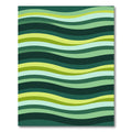 Verdant Green Wavy Stripes Rug