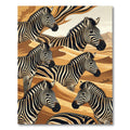 Abstract Zebra Herd Sand Dunes Art Rug