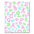 Playful Script Alphabet Pink Blue Green Rug