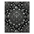 Metallic Silver Tribal Diamond Medallion Rug
