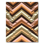 Earthy Tones Geometric Staircase Illusion Rug