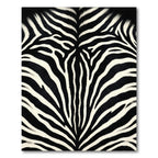 Black White Zebra Hide Rug