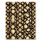 Luxurious Beige and Ebony Serpent Skin Rug