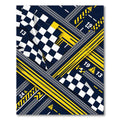 Dynamic Racing Checkered Yellow Track Rug