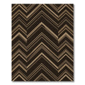 Sophisticated Brown Chevron Geometric Zigzag Rug