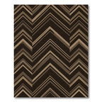 Sophisticated Brown Chevron Geometric Zigzag Rug