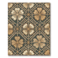 Art Deco Gold Clover Lattice Rug