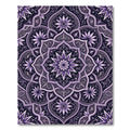 Deep Purple Floral Mandala Composition Rug
