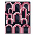 Pink And White Archway Layers Rug
