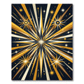 Golden Starburst Flare Explosion Rug
