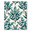 Lush Teal Eucalyptus Leaf Botanical Rug