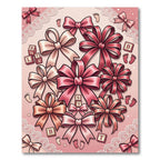 Elegant Pink Ribbon and Lace Rug