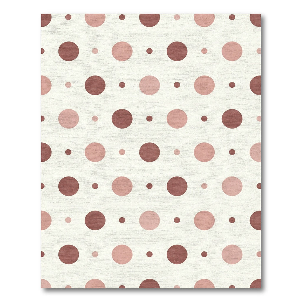 Cream Brown Polka Dot Circle Rug