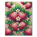 Vibrant Pink Strawberry Blossom Swirl Rug