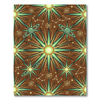 Celestial Geometric Star and Planet Art Rug