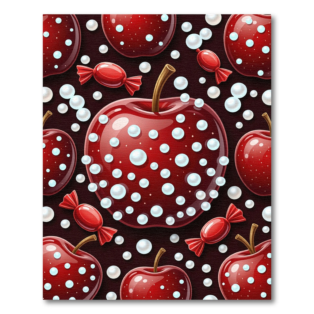 Vibrant Cherry Candy Polka Dot Rug