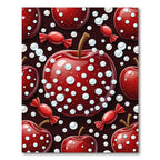 Vibrant Cherry Candy Polka Dot Rug