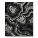 Monochromatic Topographic Contour Rug