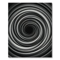 Modern Monochrome Infinite Vortex Swirl Rug