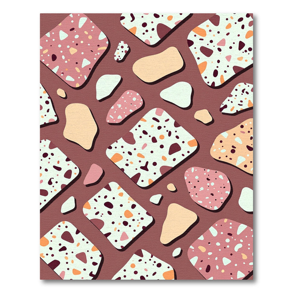 Modern Terrazzo Speckled Earthy Tones Rug