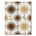Brown and Beige Polka Dot Squares Rug