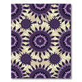 Purple Feathered Sunburst Tribal Medallion Rug