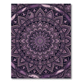 Ornate Deep Purple Floral Mandala Rug