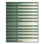 Modern Sage Green Linear Bar Rug