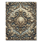 Antique Gold Acanthus Scrollwork Rug