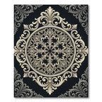 Classic Ivory Ornate Floral Mandala Rug