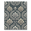 Ornate Ivory Floral Laurel Swirl Rug