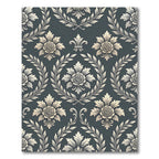 Ornate Ivory Floral Laurel Swirl Rug