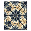 Dark Tan Leaf Radial Burst Rug