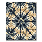 Dark Tan Leaf Radial Burst Rug