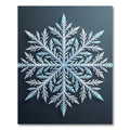 Elegant Ice Blue Crystal Snowflake Rug