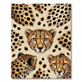 Golden Cheetah Portraits Ochre Animal Spotted Rug