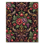 Rich Floral Cornucopia Accents Rug