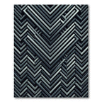 Sophisticated Gray Chevron Interlocking Geometric Rug