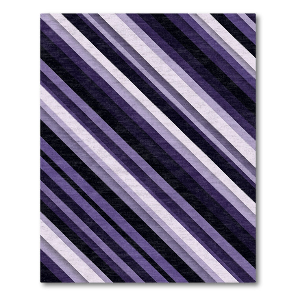 Modern Purple Diagonal Striped Abstract Rug