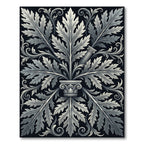 Classic Acanthus Column Black White Rug