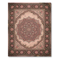Vintage Rose Floral Medallion Rug
