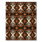 Geometric Terracotta Tribal Hourglass Earthy Rug