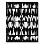 Bold Monochrome Geometric Spiked Abstract Rug