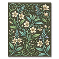 Cream Blossom Vine Scroll Rug