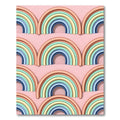 Pastel Rainbow Arch Geometric Arcs Rug