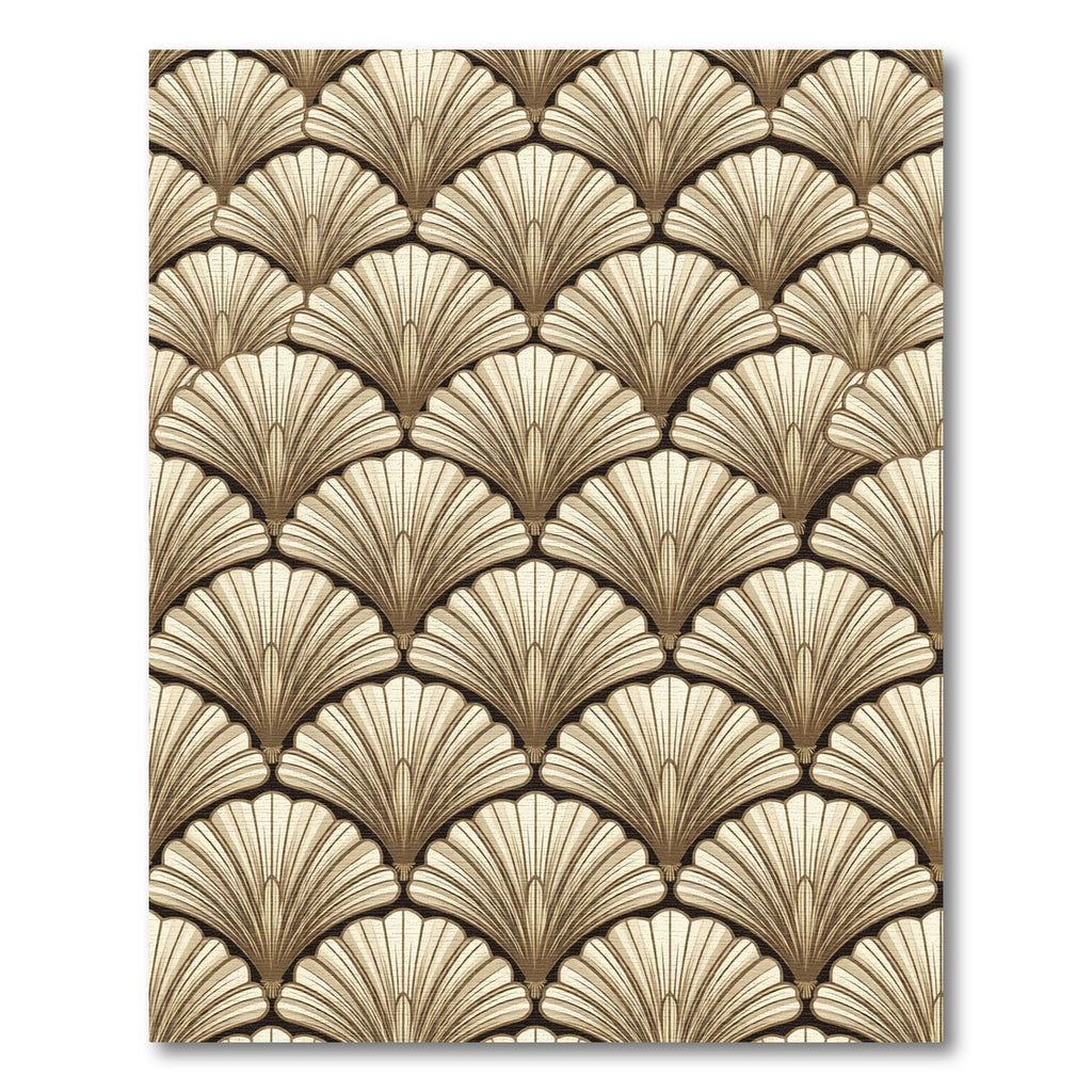 Golden Shell Art Deco Fan Rug