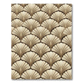 Golden Shell Art Deco Fan Rug