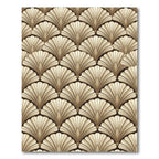 Golden Shell Art Deco Fan Rug