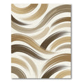 Contemporary Earth Tone Abstract Swirl Rug
