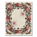 Crimson and Rose Heart Vine Swirl Rug